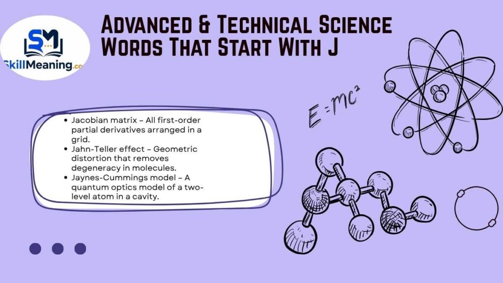 Advanced & Technical Science Words That Start With J