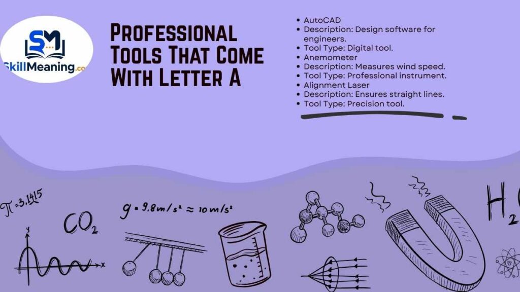Professional Tools That Come With Letter A