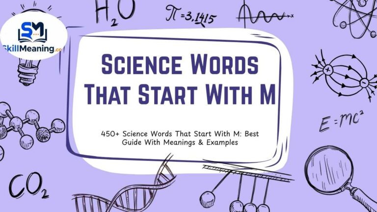 Science words that start with M