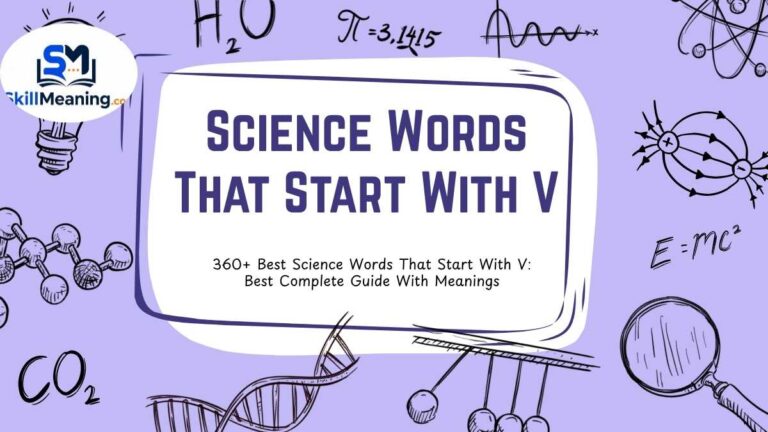 Science Words That Start With V