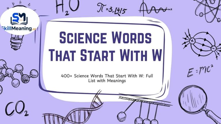 Science Words That Start With W