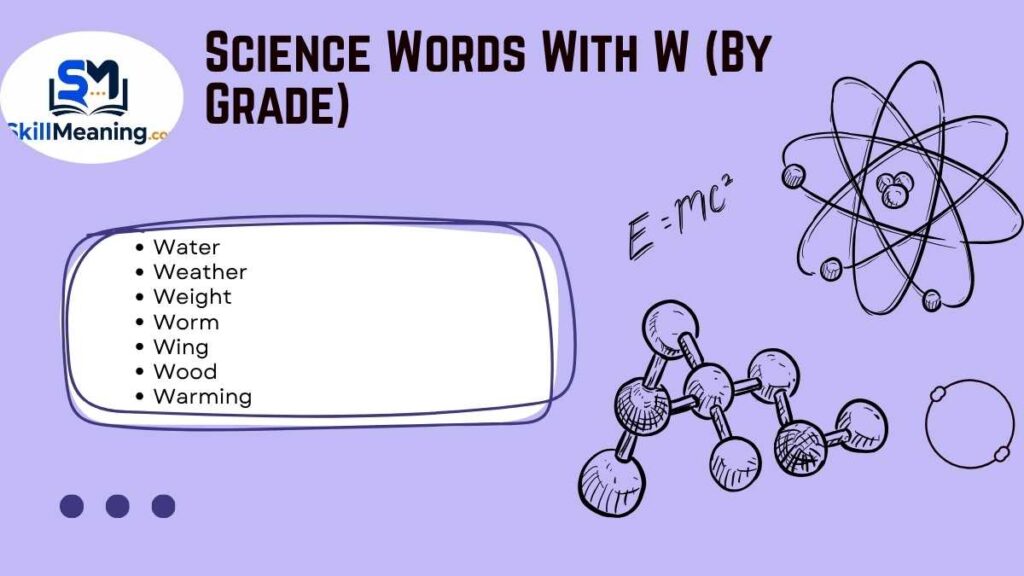 Science Words With W (By Grade)