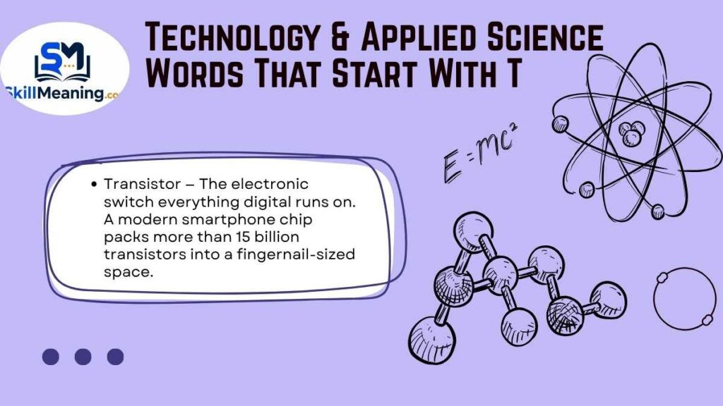 Technology & Applied Science Words That Start With T