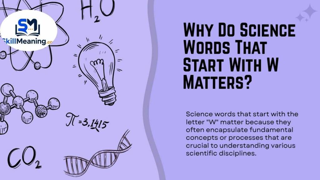 Why Do Science Words That Start With W Matters