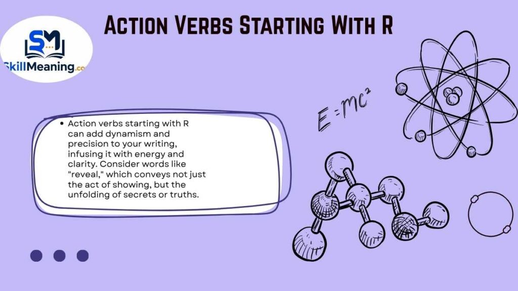 Action Verbs Starting With R