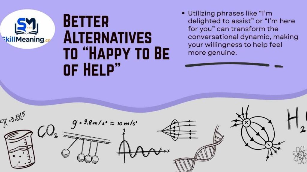 Better Alternatives to “Happy to Be of Help”