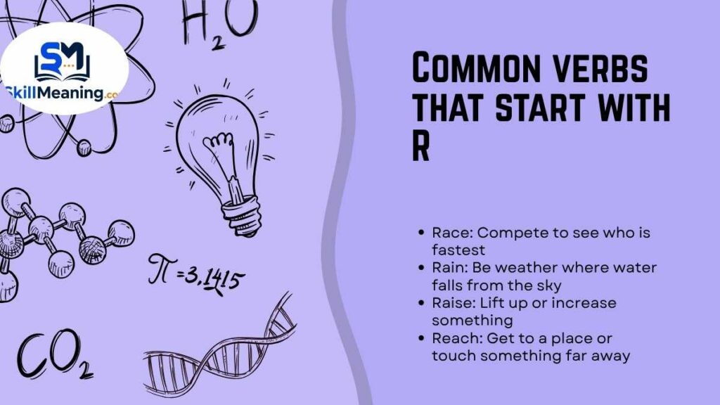 Common verbs that start with R