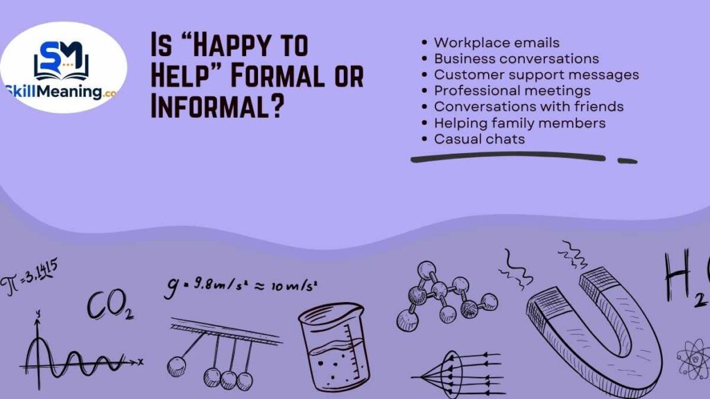 Is “Happy to Help” Formal or Informal