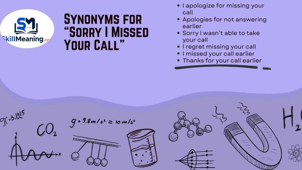 Synonyms for “Sorry I Missed Your Call”