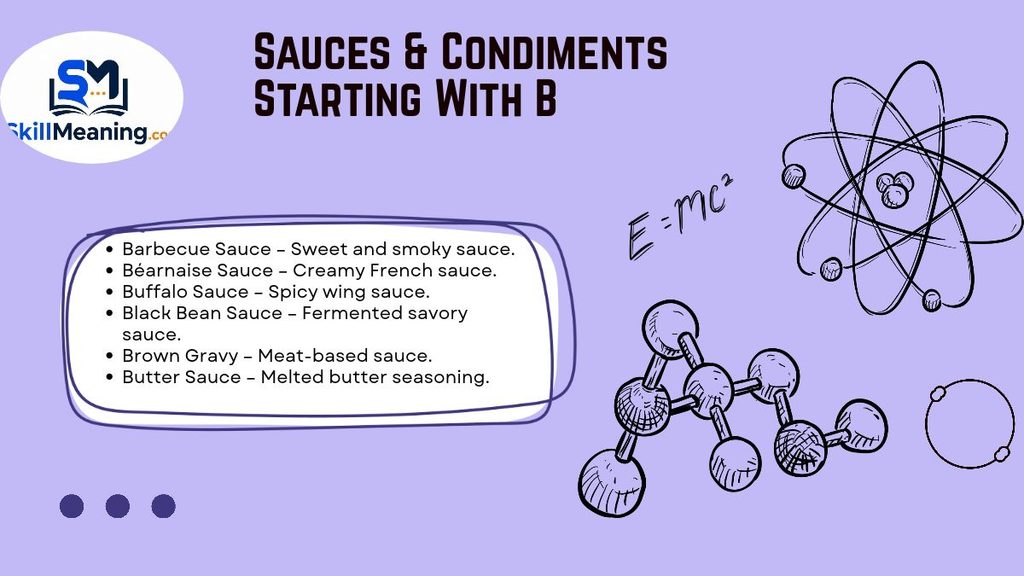 Sauces & Condiments Starting With B