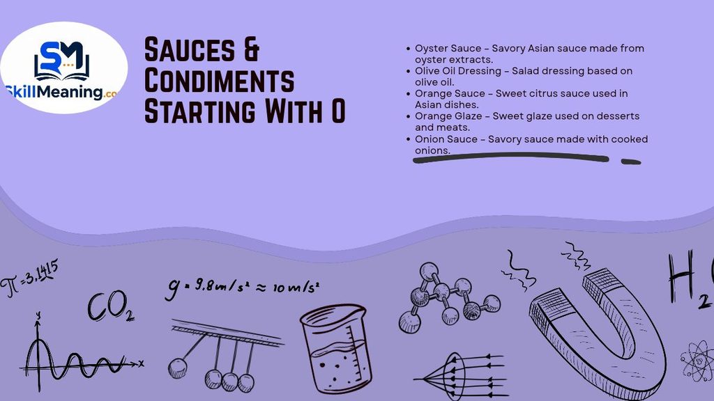 Sauces & Condiments Starting With O