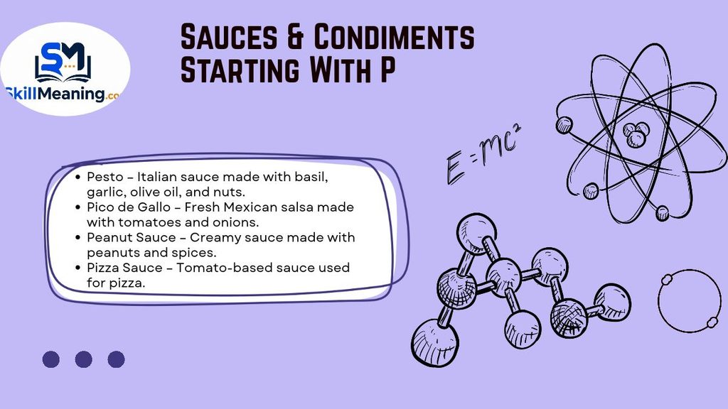 Sauces & Condiments Starting With P