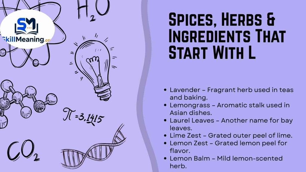 Spices, Herbs & Ingredients That Start With L