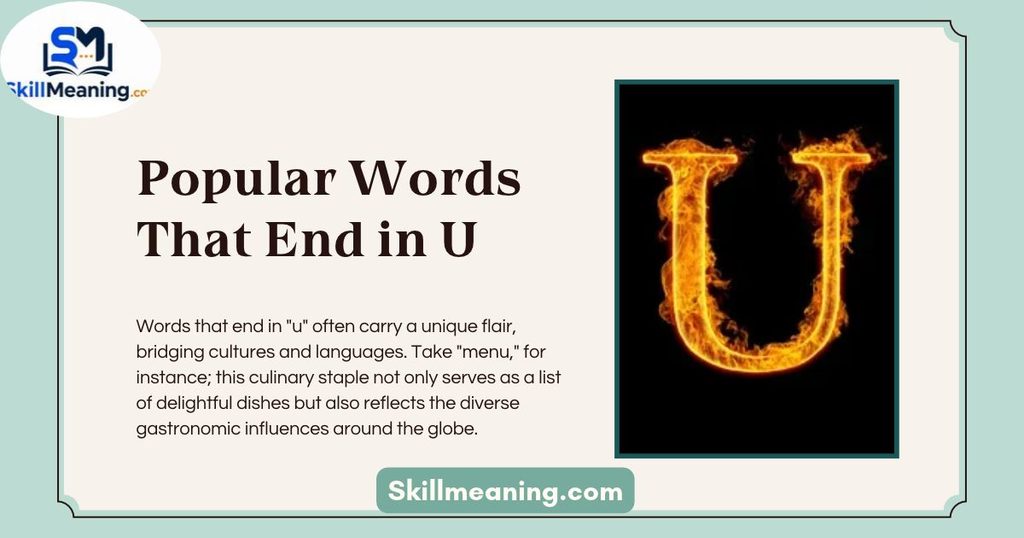 Popular Words That End in U