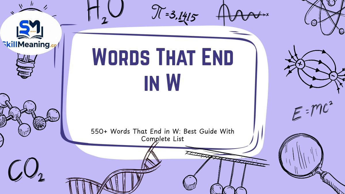 Words That End in W