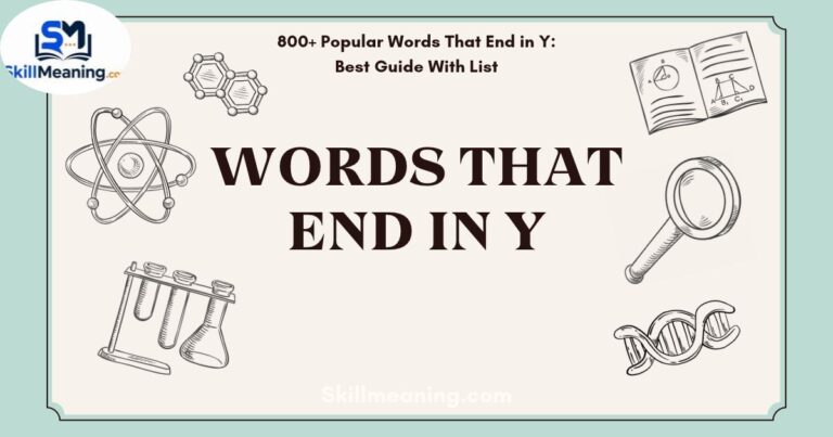 Words That End in Y
